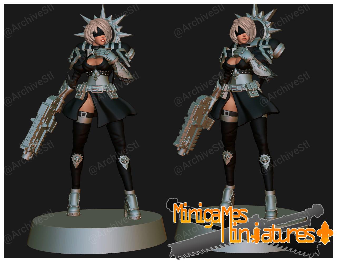 尼尔:机械纪元 2B小姐姐 圣洁修女3D打印图纸